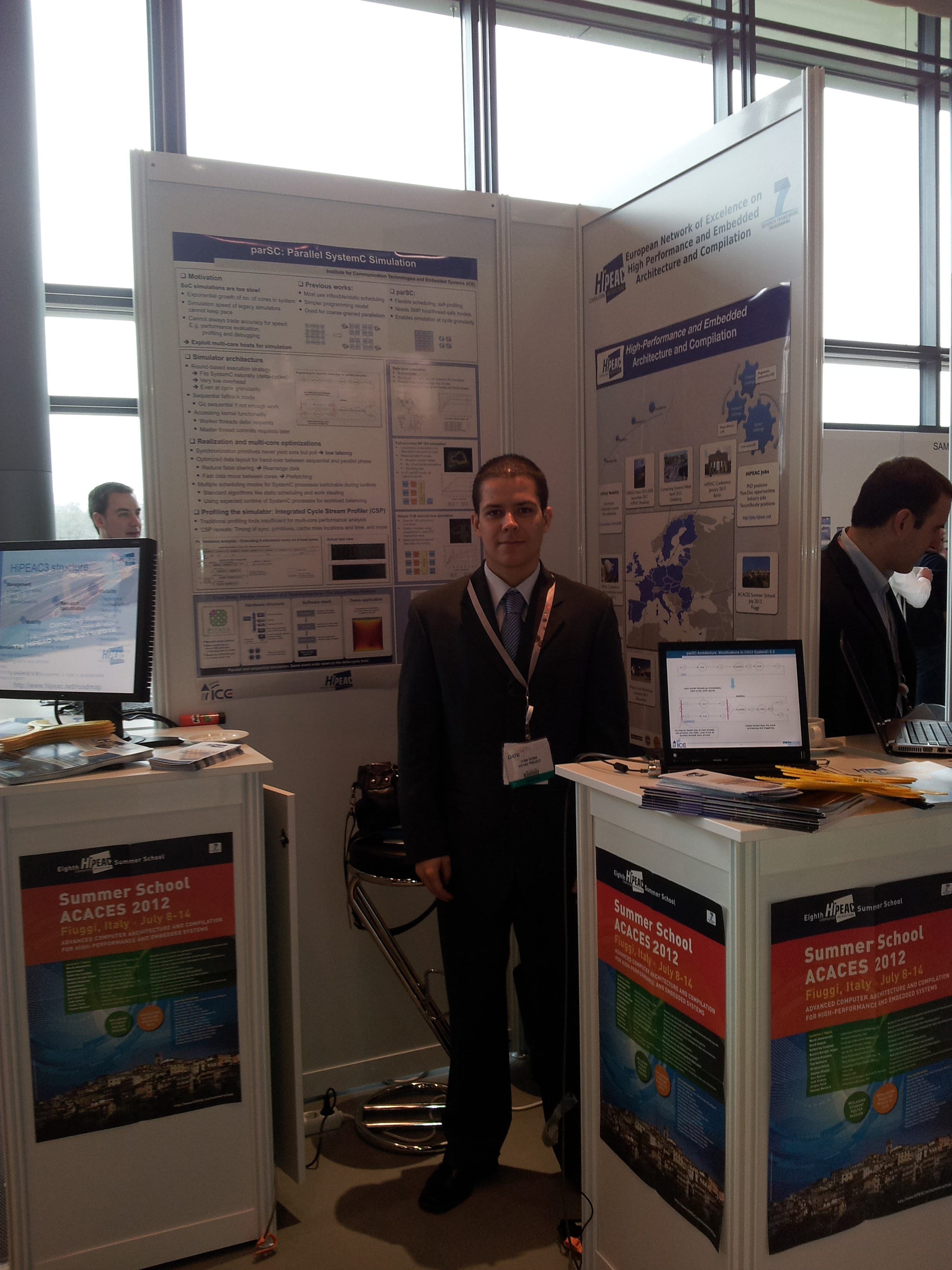 Juan Eusse from ICE representing HiPEAC at DATE2012